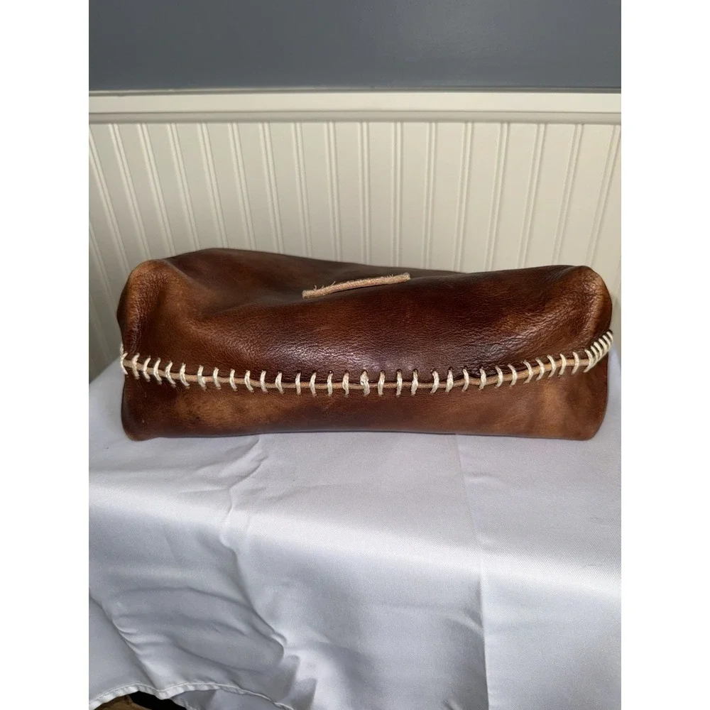 Bed Stu Leather Barra Tote Shoulder Bag Purse Handbag Brown Distressed EUC